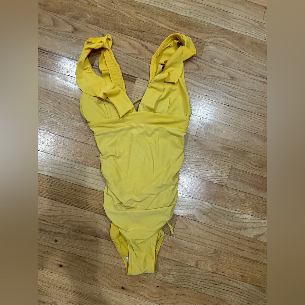 Yellow One-Piece Swimsuit